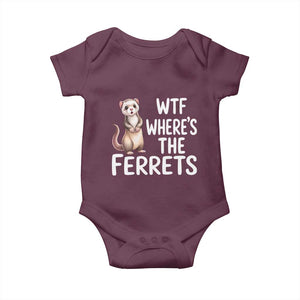 Funny Ferret Lover Gift Baby Onesie Where Is The Ferret TS12 Maroon Print Your Wear