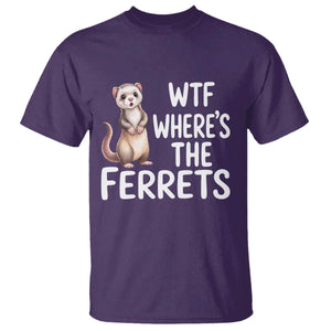 Funny Ferret Lover Gift T Shirt Where Is The Ferret TS12 Purple Print Your Wear