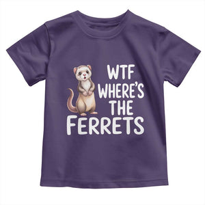 Funny Ferret Lover Gift Toddler T Shirt Where Is The Ferret TS12 Purple Print Your Wear