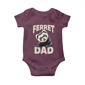Ferret Dad Life Baby Onesie Cute Exotic Animal Parent Gift TS12 Maroon Print Your Wear