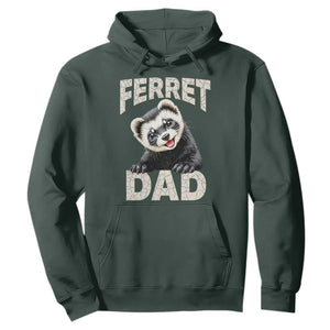 Ferret Dad Life Hoodie Cute Exotic Animal Parent Gift TS12 Dark Forest Green Print Your Wear