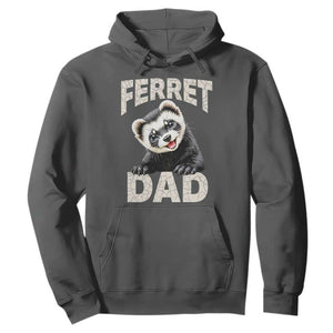 Ferret Dad Life Hoodie Cute Exotic Animal Parent Gift TS12 Dark Heather Print Your Wear