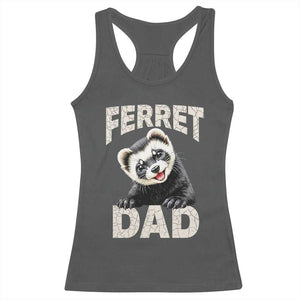 Ferret Dad Life Racerback Tank Top Cute Exotic Animal Parent Gift TS12 Dark Heather Print Your Wear