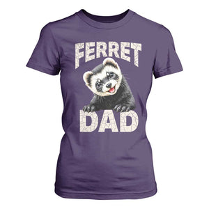 Ferret Dad Life T Shirt For Women Cute Exotic Animal Parent Gift TS12 Purple Print Your Wear