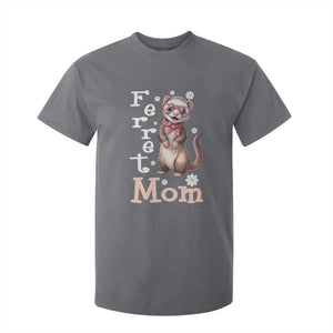 Ferret Mom Life T Shirt For Kid Funny Cute Polecat Ferret Lover TS12 Charcoal Print Your Wear