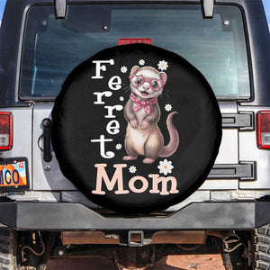 Ferret Mom Life Spare Tire Cover Funny Cute Polecat Ferret Lover TS12 No hole Black Print Your Wear