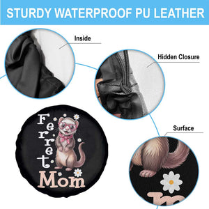 Ferret Mom Life Spare Tire Cover Funny Cute Polecat Ferret Lover TS12 Print Your Wear
