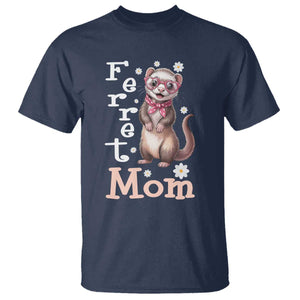 Ferret Mom Life T Shirt Funny Cute Polecat Ferret Lover TS12 Navy Print Your Wear