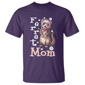 Ferret Mom Life T Shirt Funny Cute Polecat Ferret Lover TS12 Purple Print Your Wear