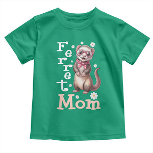 Ferret Mom Life Toddler T Shirt Funny Cute Polecat Ferret Lover TS12 Irish Green Print Your Wear