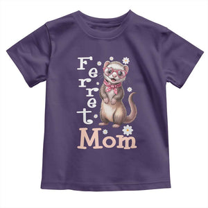Ferret Mom Life Toddler T Shirt Funny Cute Polecat Ferret Lover TS12 Purple Print Your Wear