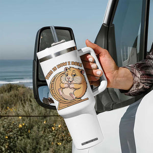 Funny Hamster This Is How I Roll Tumbler With Handle Cute Rodent Wheel Meme TS12 Print Your Wear