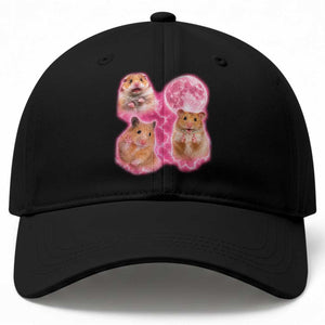 Three Hamsters Retro Graphic Baseball Cap Small Pet Lover Gift Idea TS12 Print Your Wear