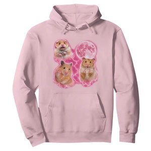 Three Hamsters Retro Graphic Hoodie Small Pet Lover Gift Idea TS12 Light Pink Print Your Wear