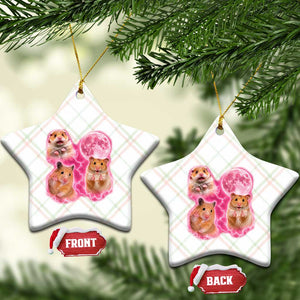 Three Hamsters Retro Graphic Ceramic Ornament Small Pet Lover Gift Idea TS12 Print Your Wear