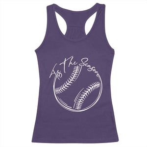 Aesthetic Tis The Season Baseball Graphic Racerback Tank Top Sports Fan Gift TS12 Purple Print Your Wear