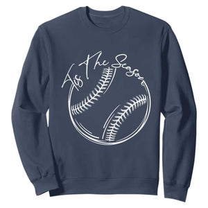 Aesthetic Tis The Season Baseball Graphic Sweatshirt Sports Fan Gift TS12 Navy Print Your Wear