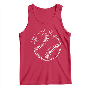 Aesthetic Tis The Season Baseball Graphic Tank Top Sports Fan Gift TS12 Red Print Your Wear