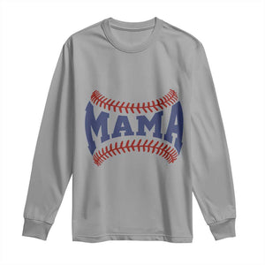 Game Day Baseball Mama Long Sleeve Shirt Proud Mom Gift TS12 Sport Gray Print Your Wear