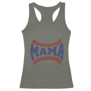 Game Day Baseball Mama Racerback Tank Top Proud Mom Gift TS12 Military Green Print Your Wear