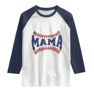 Game Day Baseball Mama Raglan Shirt Proud Mom Gift TS12 White Navy Print Your Wear
