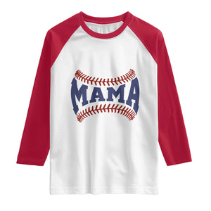 Game Day Baseball Mama Raglan Shirt Proud Mom Gift TS12 White Red Print Your Wear