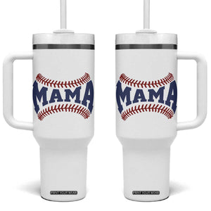 Game Day Baseball Mama Tumbler With Handle Proud Mom Gift TS12 One Size: 40 oz White Print Your Wear