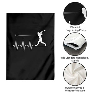 Baseball Heartbeat Line Garden Flag Vintage Sports Lover Gift TS12 Print Your Wear
