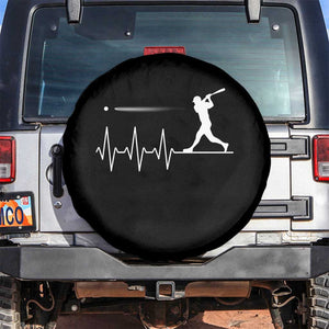 Baseball Heartbeat Line Spare Tire Cover Vintage Sports Lover Gift TS12 No hole Black Print Your Wear