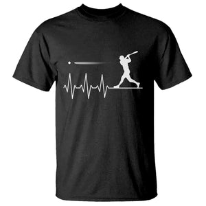 Baseball Heartbeat Line T Shirt Vintage Sports Lover Gift TS12 Black Print Your Wear