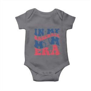 In My Baseball Mom Era Baby Onesie Game Day Sports Mom TS12 Charcoal Print Your Wear