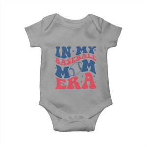 In My Baseball Mom Era Baby Onesie Game Day Sports Mom TS12 Sport Gray Print Your Wear