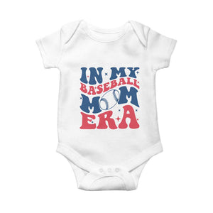 In My Baseball Mom Era Baby Onesie Game Day Sports Mom TS12 White Print Your Wear