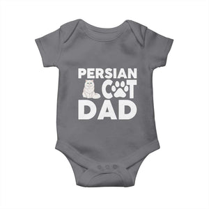 Proud Persian Cat Dad Baby Onesie Funny Fluffy Cat Lover Gift TS12 Charcoal Print Your Wear