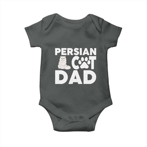 Proud Persian Cat Dad Baby Onesie Funny Fluffy Cat Lover Gift TS12 Dark Heather Print Your Wear