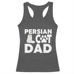 Proud Persian Cat Dad Racerback Tank Top Funny Fluffy Cat Lover Gift TS12 Dark Heather Print Your Wear