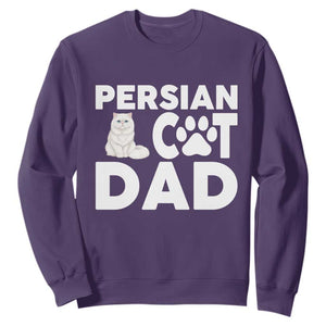 Proud Persian Cat Dad Sweatshirt Funny Fluffy Cat Lover Gift TS12 Purple Print Your Wear
