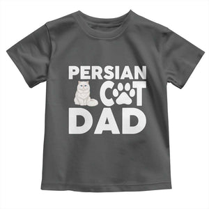 Proud Persian Cat Dad Toddler T Shirt Funny Fluffy Cat Lover Gift TS12 Dark Heather Print Your Wear