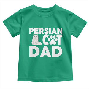 Proud Persian Cat Dad Toddler T Shirt Funny Fluffy Cat Lover Gift TS12 Irish Green Print Your Wear