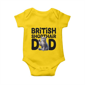 Proud British Shorthair Dad Baby Onesie Cute Cat Fathers Day Gift TS12 Daisy Print Your Wear