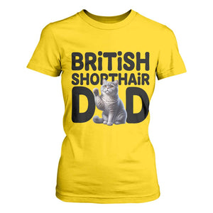 Proud British Shorthair Dad T Shirt For Women Cute Cat Fathers Day Gift TS12 Daisy Print Your Wear