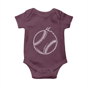 Baseball Mama Graphic Baby Onesie Game Day Gift For Baseball Moms TS12 Maroon Print Your Wear