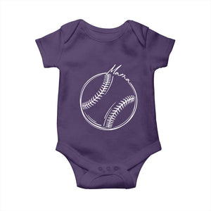 Baseball Mama Graphic Baby Onesie Game Day Gift For Baseball Moms TS12 Purple Print Your Wear