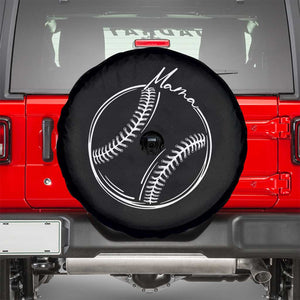 Baseball Mama Graphic Spare Tire Cover Game Day Gift For Baseball Moms TS12 Black Print Your Wear