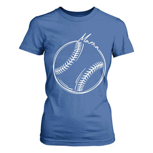 Baseball Mama Graphic T Shirt For Women Game Day Gift For Baseball Moms TS12 Royal Blue Print Your Wear