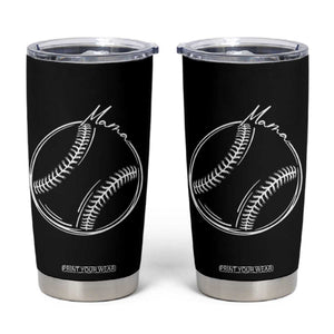 Baseball Mama Graphic Tumbler Cup Game Day Gift For Baseball Moms TS12 Black Print Your Wear