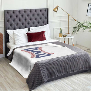 Proud Baseball Dad Throw Blanket Game Day Gift For Him TS12 Print Your Wear