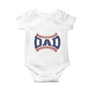 Proud Baseball Dad Baby Onesie Game Day Gift For Him TS12 White Print Your Wear