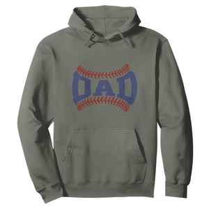 Proud Baseball Dad Hoodie Game Day Gift For Him TS12 Military Green Print Your Wear