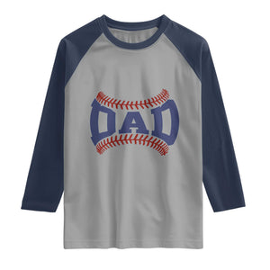 Proud Baseball Dad Raglan Shirt Game Day Gift For Him TS12 Sport Gray Navy Print Your Wear